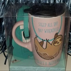 Sloth travel mug & oversize luggage tag